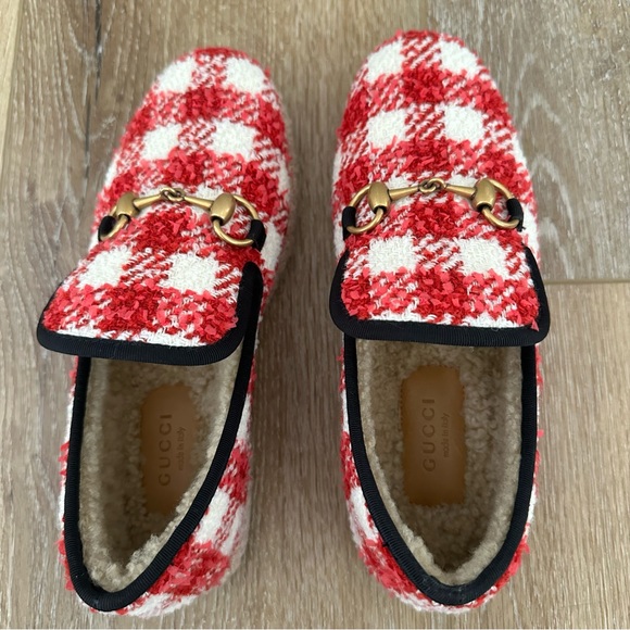 Gucci Vichy tweed horsebit wool loafer - Picture 4 of 9